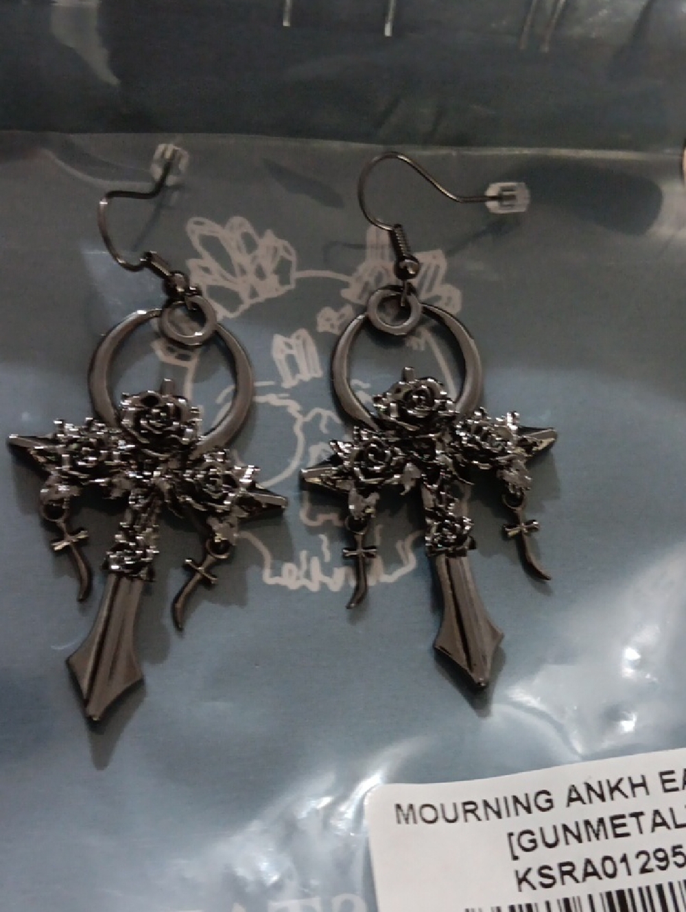💥last pair💥KILLSTAR Mourning Ankh Earrings (NWT)